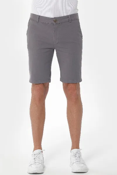 ORGANICATION ORGANICATION Herren vegan Chino Shorts Slim Shadow Grey