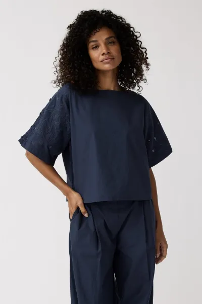 Alchemist Alchemist Damen vegan Top Lotus Navy