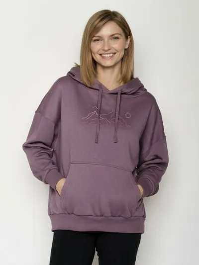 GreenBomb GREENBOMB Nature Contours Mello - Lässiger Hoodie aus Bio-Baumwolle / hochwertiger Print / GOTS / Fair & Vegan