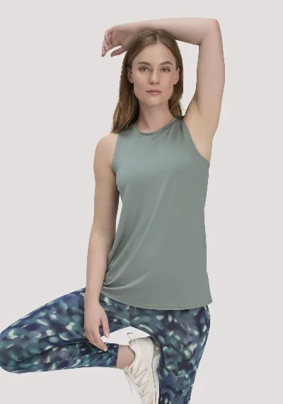 hessnatur hessnatur Loungewear Top Regular ACTIVE COMFORT aus TENCEL™ Lyocell - grün