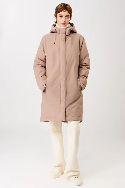 LangerChen LangerChen Damen vegan Parka Wattiert Leicht Tailliert Cocoon Schnitt