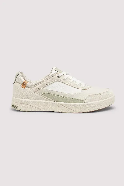 SAOLA SAOLA Damen vegan Sneaker Damen Quito WeiÃŸ Verblasstes GrÃ¼n