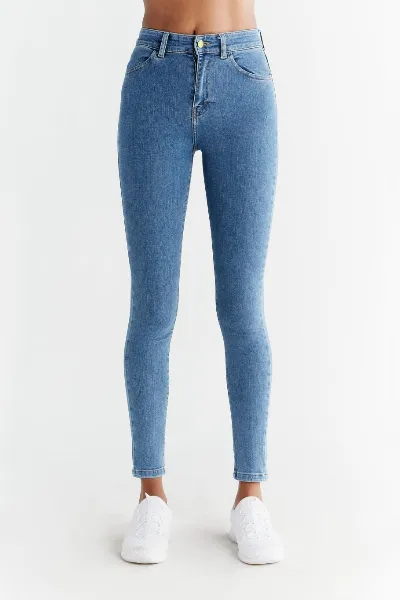 Evermind Evermind Damen vegan Jeans Skinny Fit Saphir