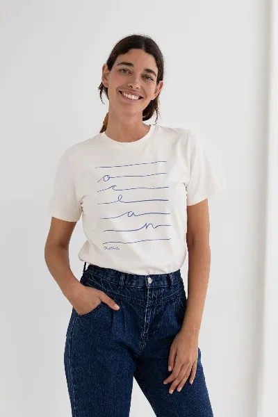 TWOTHIRDS TWOTHIRDS Damen vegan T-Shirt Alcudia Waves