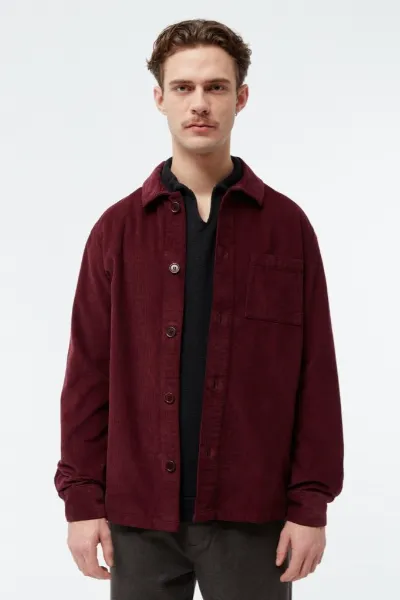 Givn Givn Herren vegan Ãœberhemd Curt Burgundy