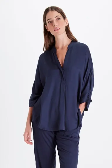 Neu Nomads Neu Nomads Damen vegan Bluse Kerala Mitternacht