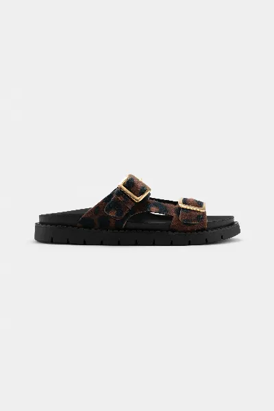 Zèta Zèta Herren vegan Sandalen Praia Leopard Print Strand