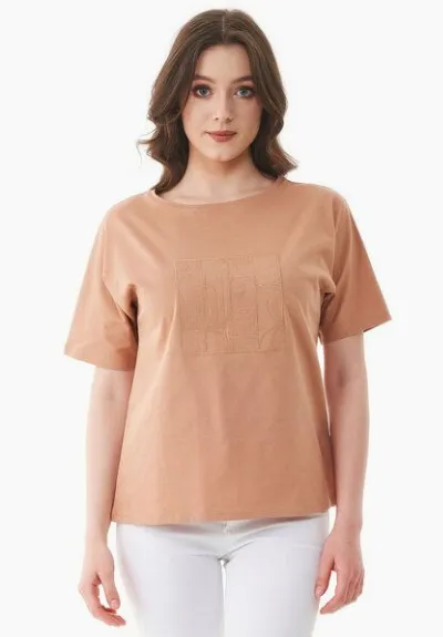 ORGANICATION ORGANICATION T-Shirt aus Bio-Baumwolle mit Stickerei