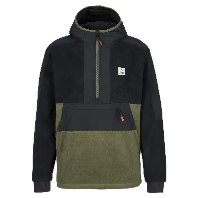 Passenger Clothing WOODLAND 2.0 HOODED 1/2 ZIP RECYCLED POLAR FLEECE