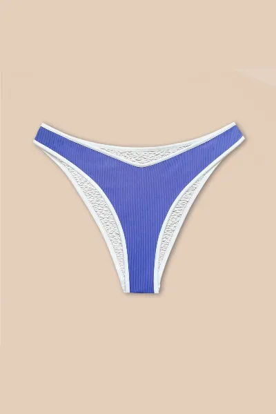Woodlike Woodlike Damen vegan Bikiniunterteil Reversible Contour Cheeky Flieder / WeiÃŸ