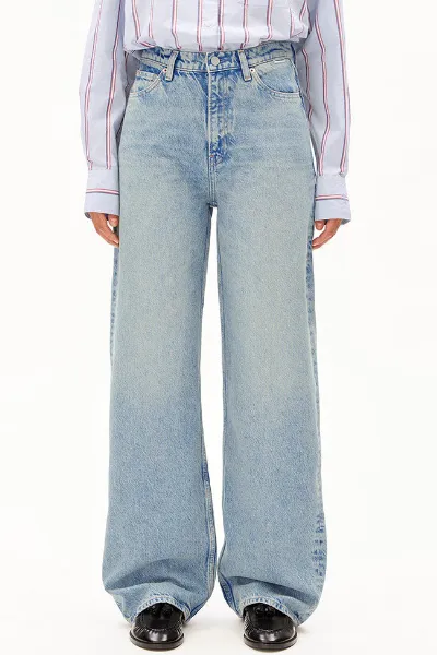 ARMEDANGELS ARMEDANGELS Damen vegan Jeans Weites Bein Enijaa Airy Blau