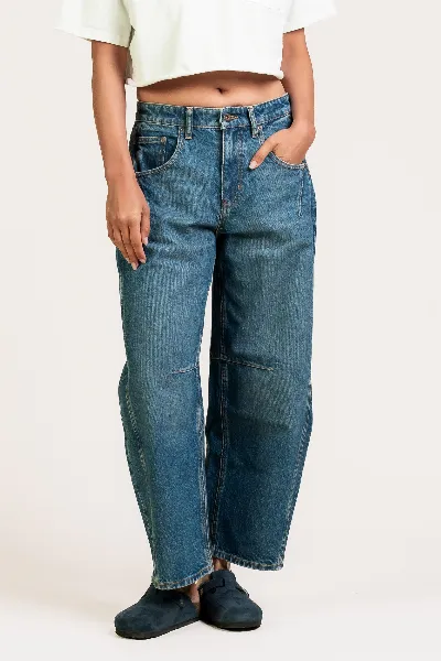 Kuyichi Kuyichi Damen vegan Jeans Rebel Barrel Crystal Blue