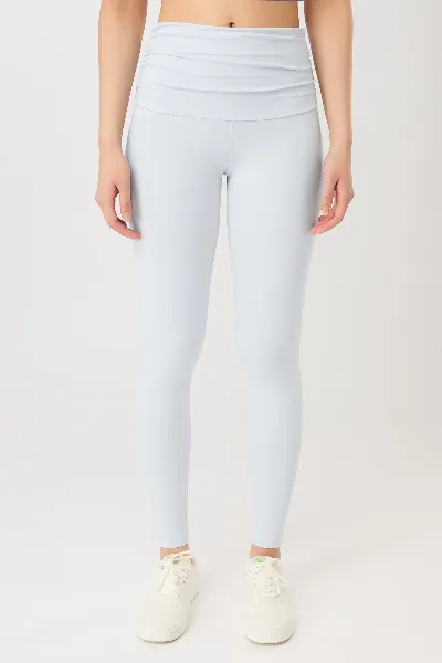 mandala MANDALA Damen vegan Leggings Pilates Strumpfhose Baby Blau
