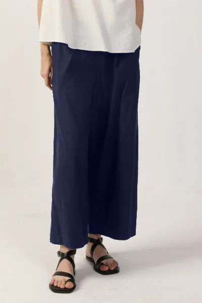 Neu Nomads Neu Nomads Damen vegan Hose Brisa Cropped Mitternachtsblau