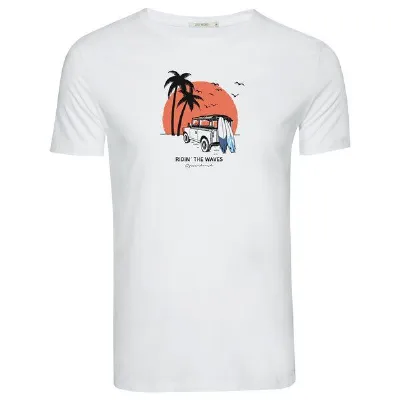 GreenBomb GREENBOMB Print T-Shirt Nature Car Surf Guide