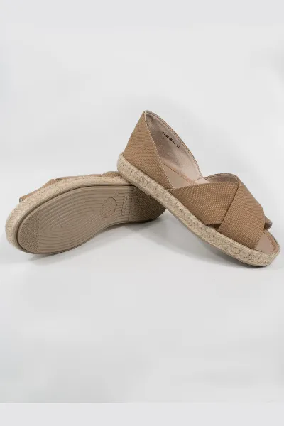 Will's Vegan Store Will's Vegan Store Damen vegan Sandalen Espadrille Tan Canvas