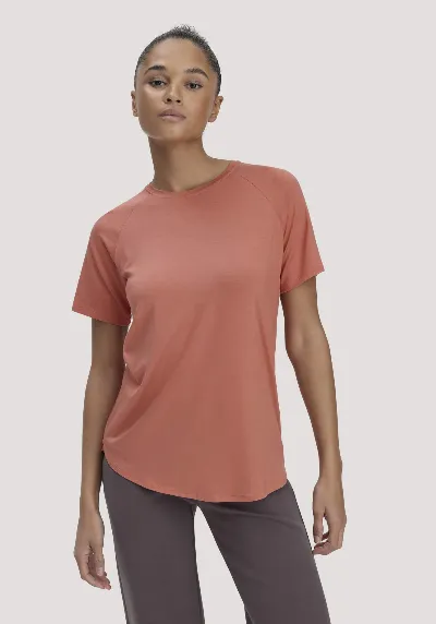 hessnatur hessnatur Loungewear T-Shirt Regular ACTIVE COMFORT aus TENCEL™ Lyocell - orange