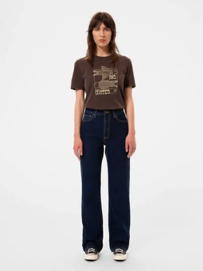 Nudie Jeans Nudie Jeans Wide Leg Jeans Clean Eileen - Indigo Dipped