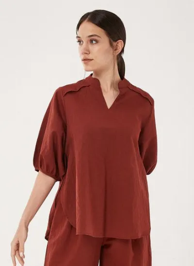 ORGANICATION ORGANICATION Bluse aus Leinen mit Bio-Baumwolle