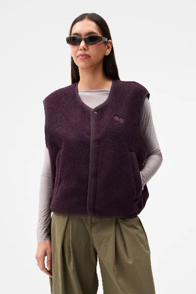 pinqponq Weste Fleece Midnight Plum
