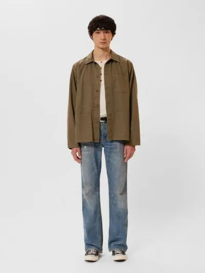 Nudie Jeans Nudie Jeans Buddy Herringbone Chore Jacket olive