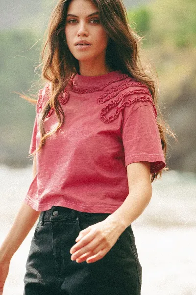 Lovjoi LOVJOI Damen vegan T-Shirt Mexine Fuchsia