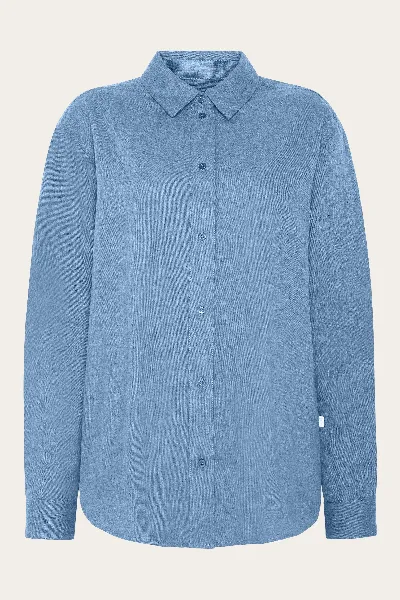 KnowledgeCotton Apparel KnowledgeCotton Apparel Damen vegan Hemd Damen Flanell Dunkel Denim