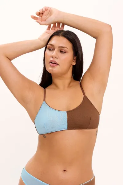 Understatement Understatement Damen vegan Bralette Mesh Scoop Sky/Mocha