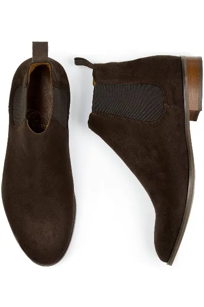 Will's Vegan Store Will's Vegan Store Herren vegan Chelsea Boots Dunkelbraunes Veganes Wildleder