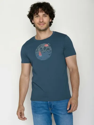 GreenBomb GREENBOMB Sail Circle Guide - Sportliches T-Shirt aus Bio-Baumwolle / hochwertiger Print / GOTS / Fair & Vegan