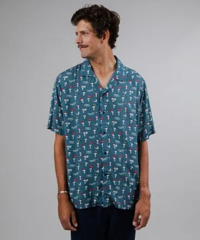Brava Fabrics Brava Fabrics Kurzarm-Hemd Peanuts Athletic Aloha