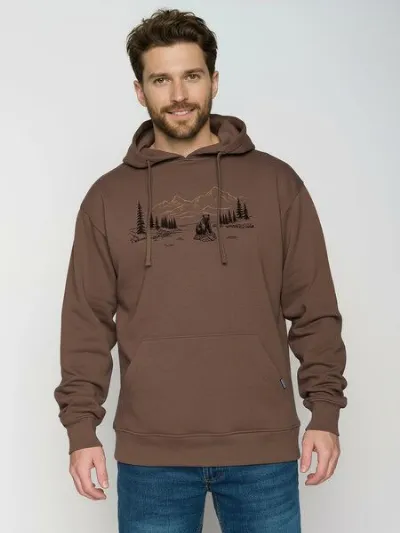 GreenBomb GREENBOMB Bear River Joy - Gemütlicher Hoodie aus Bio-Baumwolle / hochwertiger Print / GOTS / Fair & Vegan