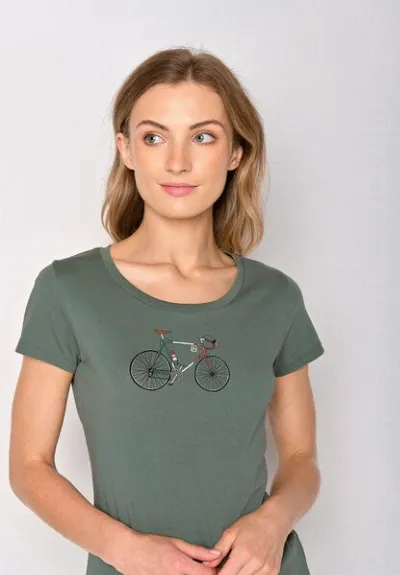 GreenBomb GREENBOMB Bike Italy Loves - Sportliches T-Shirt aus Bio-Baumwolle / hochwertiger Print / GOTS / Fair & Vegan