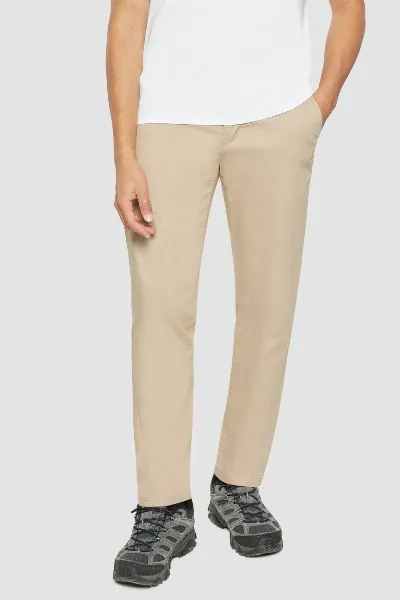 KnowledgeCotton Apparel KnowledgeCotton Apparel Herren vegan Hose Canvas Chuck Regular Light Feather Gray