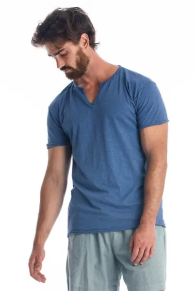 RAVENS VIEW IBIZA RAVENS VIEW IBIZA Herren vegan T-Shirt Eros Indigo Blau