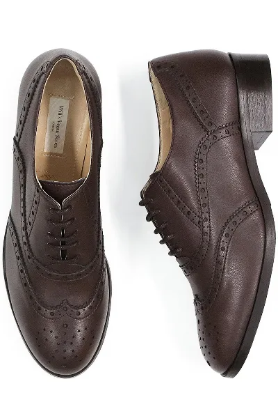 Will's Vegan Store Will's Vegan Store Damen vegan Oxford Brogues Dunkel