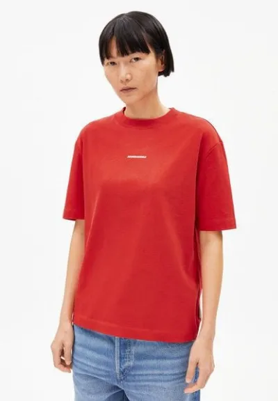 ARMEDANGELS ARMEDANGELS TARJAA WORD ICONIC Å Damen Heavyweight T-Shirt aus recyceltem Baumwoll Mix