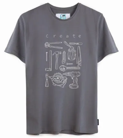 Gary Mash GARY MASH Shirt Create groß aus Biobaumwolle