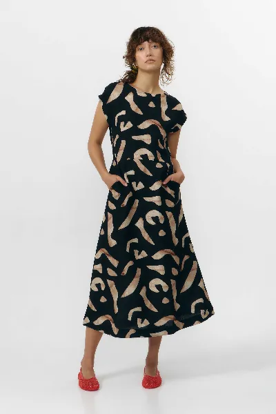 SUITE13LAB SUITE13LAB Damen vegan Kleid Tinto Print Stones