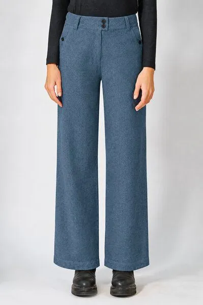 HempAge HempAge Damenhose mit Pepita-Muster Hanf/Biobaumwolle