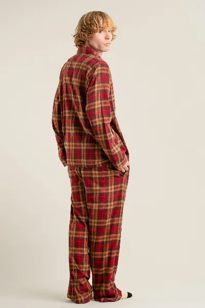 KOMODO KOMODO Herren vegan Pyjama Set Jim Jam Berry