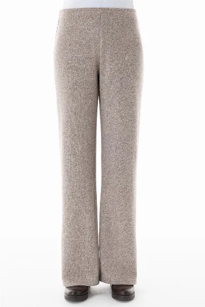ORGANICATION ORGANICATION Damen vegan Hose Mit Weitem Bein Braun Meliert