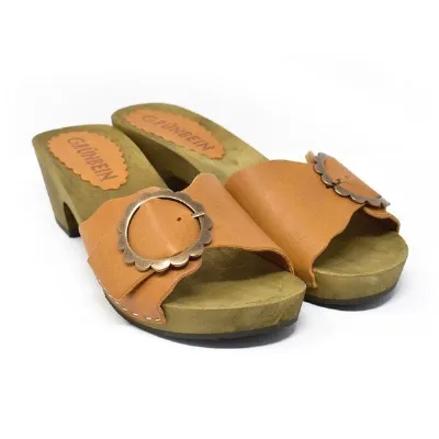 Grünbein Shoes Grünbein Shoes Grünbein Holzclog-Pantolette Asta