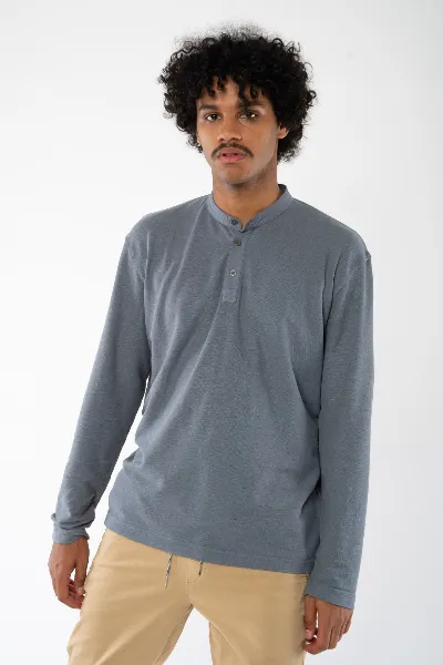 HempAge Basic Henley Hemd aus Hanf & Bio Baumwolle