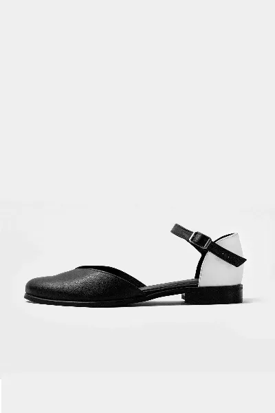 BOHEMA BOHEMA Damen vegan Ballerinas Alexa Schwarz WeiÃŸ