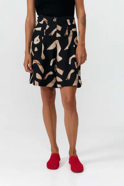 SUITE13LAB SUITE13LAB Damen vegan Shorts Bermuda Salor Print Stones