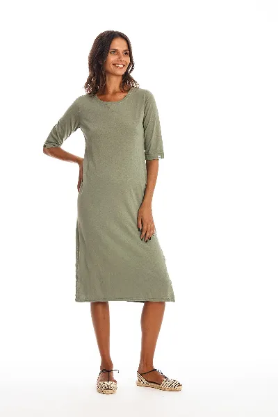 RAVENS VIEW IBIZA RAVENS VIEW IBIZA Damen vegan Kleid Mia Khaki