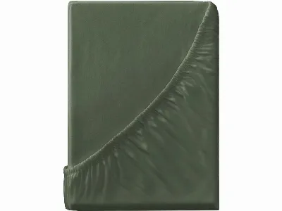 MELA MELA Bio-Spannbettlaken 'PAMBAN' aus Jersey, 140/160 x 200 cm, herbal green
