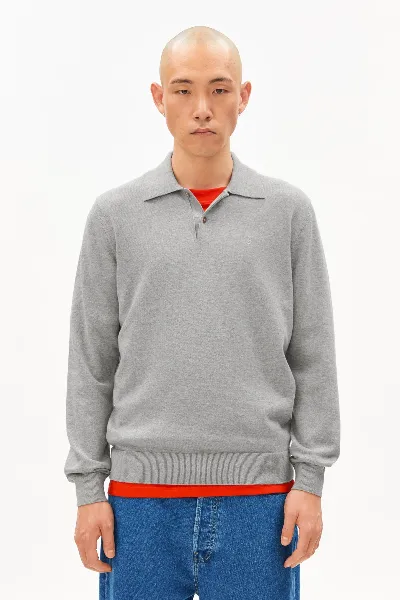 ARMEDANGELS Strickpulover Polo Grau