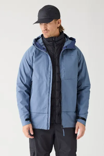 KnowledgeCotton Apparel KnowledgeCotton Apparel Herren vegan Jacke Vent Canvas Shell 270 Vintage Indigo
